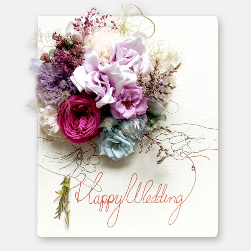 レターフラワー（HAPPY WEDDING / クチナシ ミックスカラー