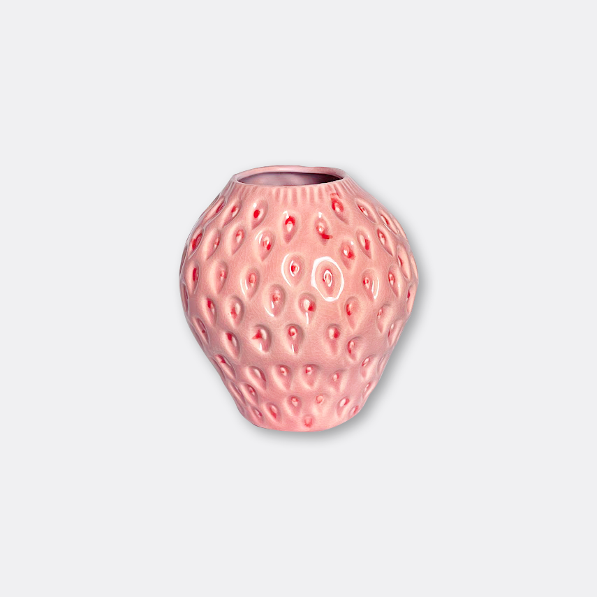 Strawberry vase S / Pink