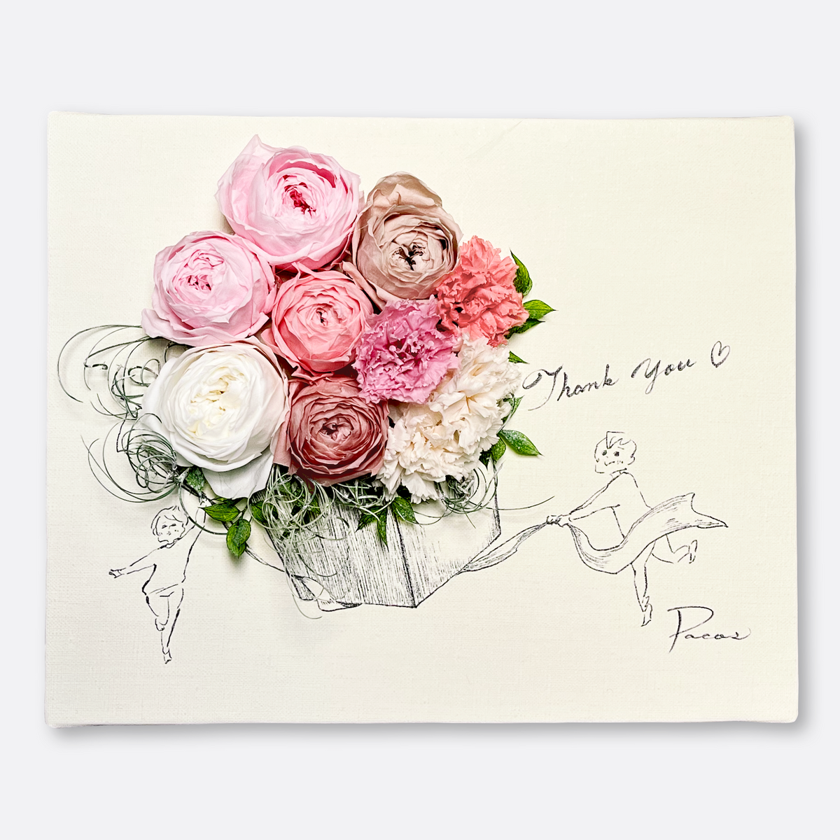 レターフラワー（プレゼントThank you / ココットローズカーネーション