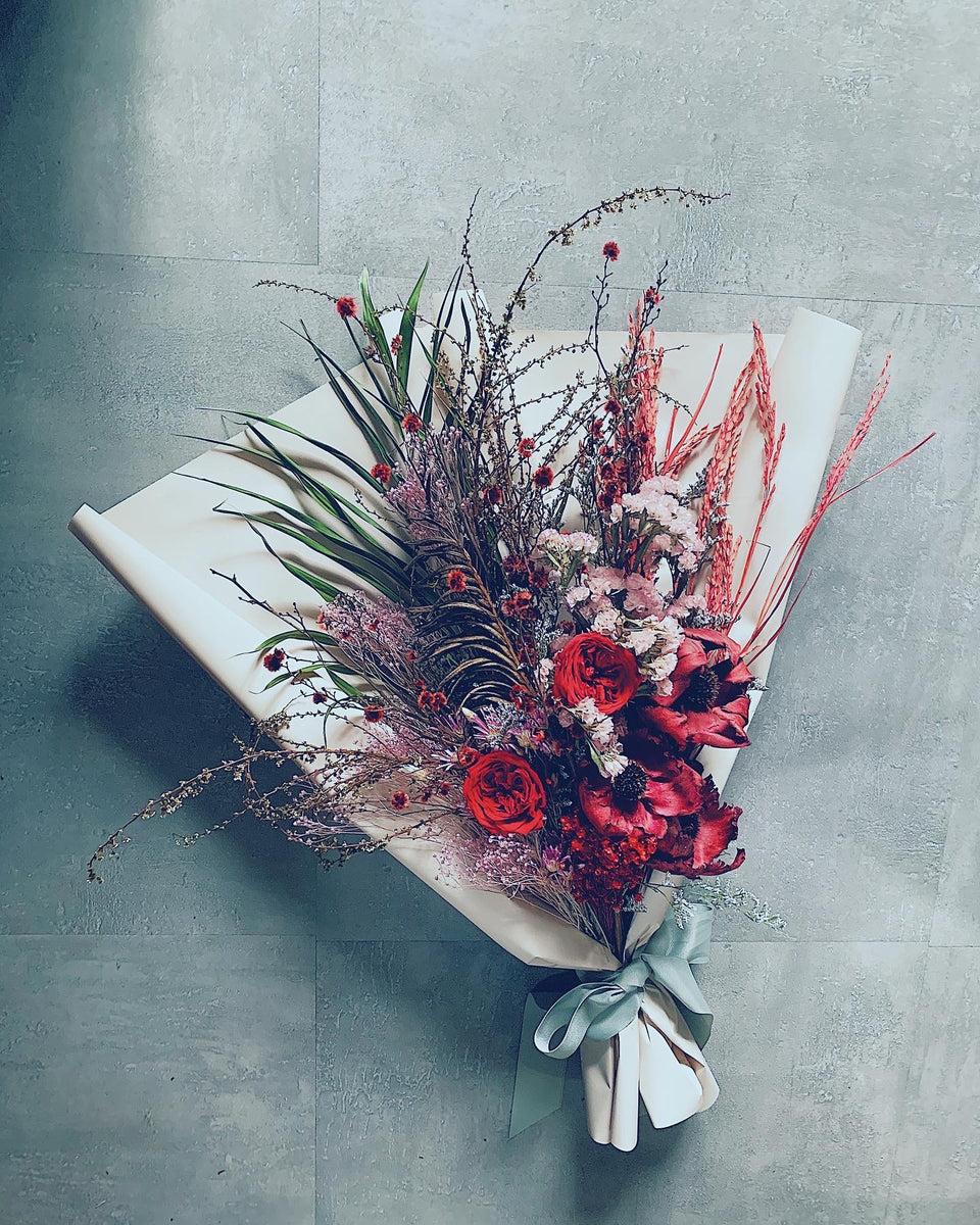 27日まで45R☆ブーケフラワーストライプptパフブリッジドレス今季