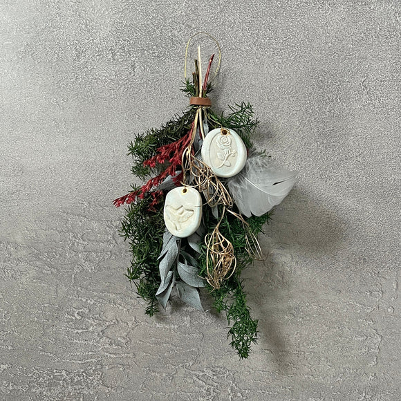 シーリングスワッグオーナメント（レッドグリーン）