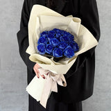 24本 青いバラ 生花｜プロポーズ用花束｜ラグジュアリーギフト｜パコスフラワー