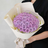 【期間限定価格｜リメイク可】50本 紫のバラ プリザーブドフラワー｜プロポーズ用花束｜ラグジュアリーギフト｜パコスフラワー