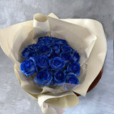 24本 青いバラ 生花｜プロポーズ用花束｜ラグジュアリーギフト｜パコスフラワー