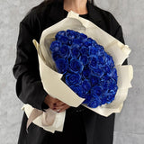 50本 青いバラ 生花｜プロポーズ用花束｜ラグジュアリーギフト｜パコスフラワー