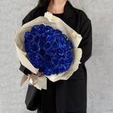 50本 青いバラ 生花｜プロポーズ用花束｜ラグジュアリーギフト｜パコスフラワー