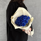 24本 青いバラ 生花｜プロポーズ用花束｜ラグジュアリーギフト｜パコスフラワー