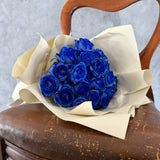 24本 青いバラ 生花｜プロポーズ用花束｜ラグジュアリーギフト｜パコスフラワー