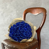 50本 青いバラ 生花｜プロポーズ用花束｜ラグジュアリーギフト｜パコスフラワー