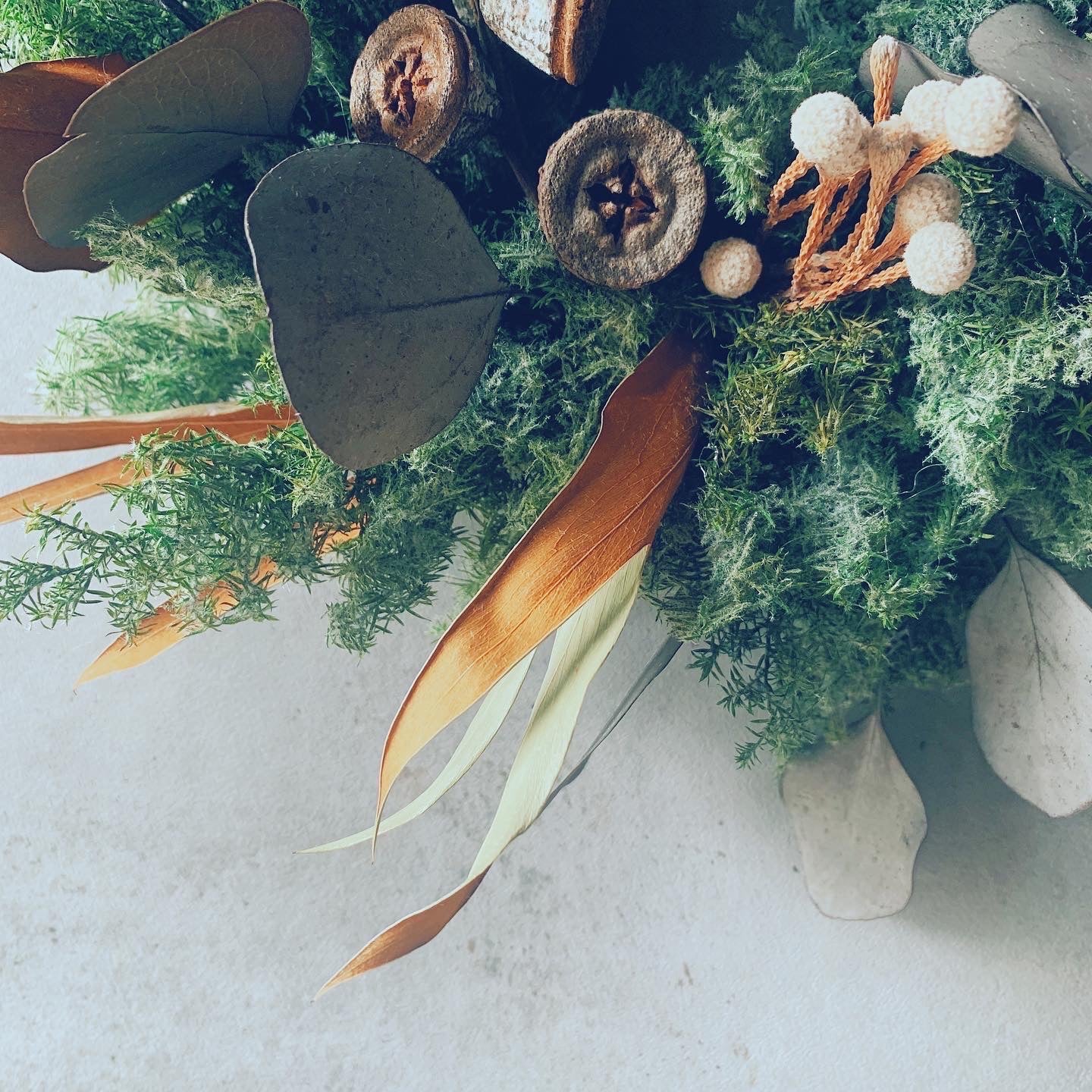 ユーカリ香るグリーンリースパンパスグラスグレビレア