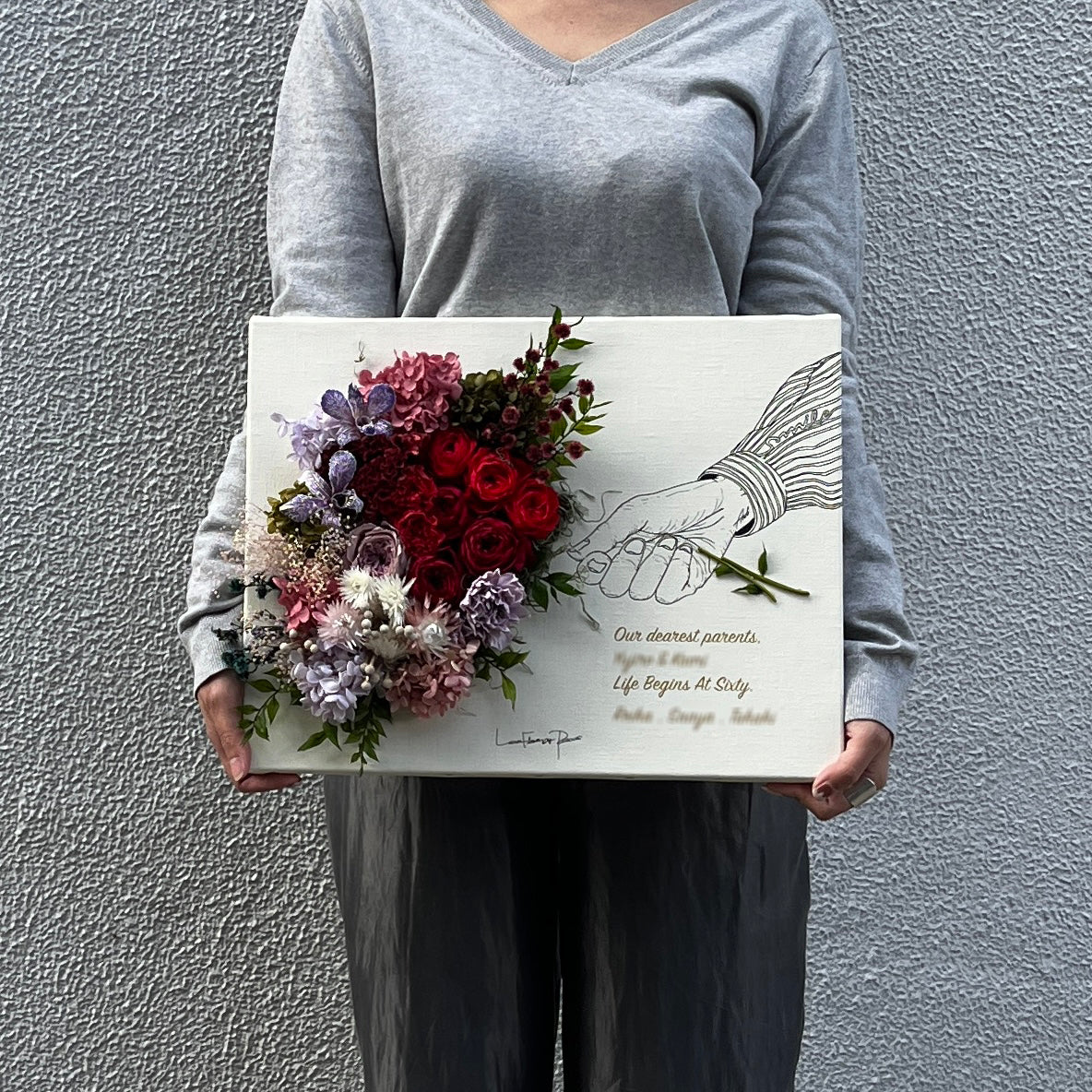 レターフラワーオーダー作成 / F6号 – パコスフラワー