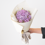 【期間限定価格｜リメイク可】24本 紫のバラ プリザーブドフラワー｜プロポーズ用花束｜ラグジュアリーギフト｜パコスフラワー