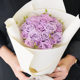【期間限定価格｜リメイク可】24本 紫のバラ プリザーブドフラワー｜プロポーズ用花束｜ラグジュアリーギフト｜パコスフラワー
