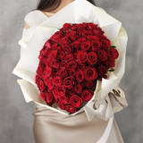 【期間限定価格】108本 赤いバラ 生花｜プロポーズ用花束｜ラグジュアリーギフト｜パコスフラワー