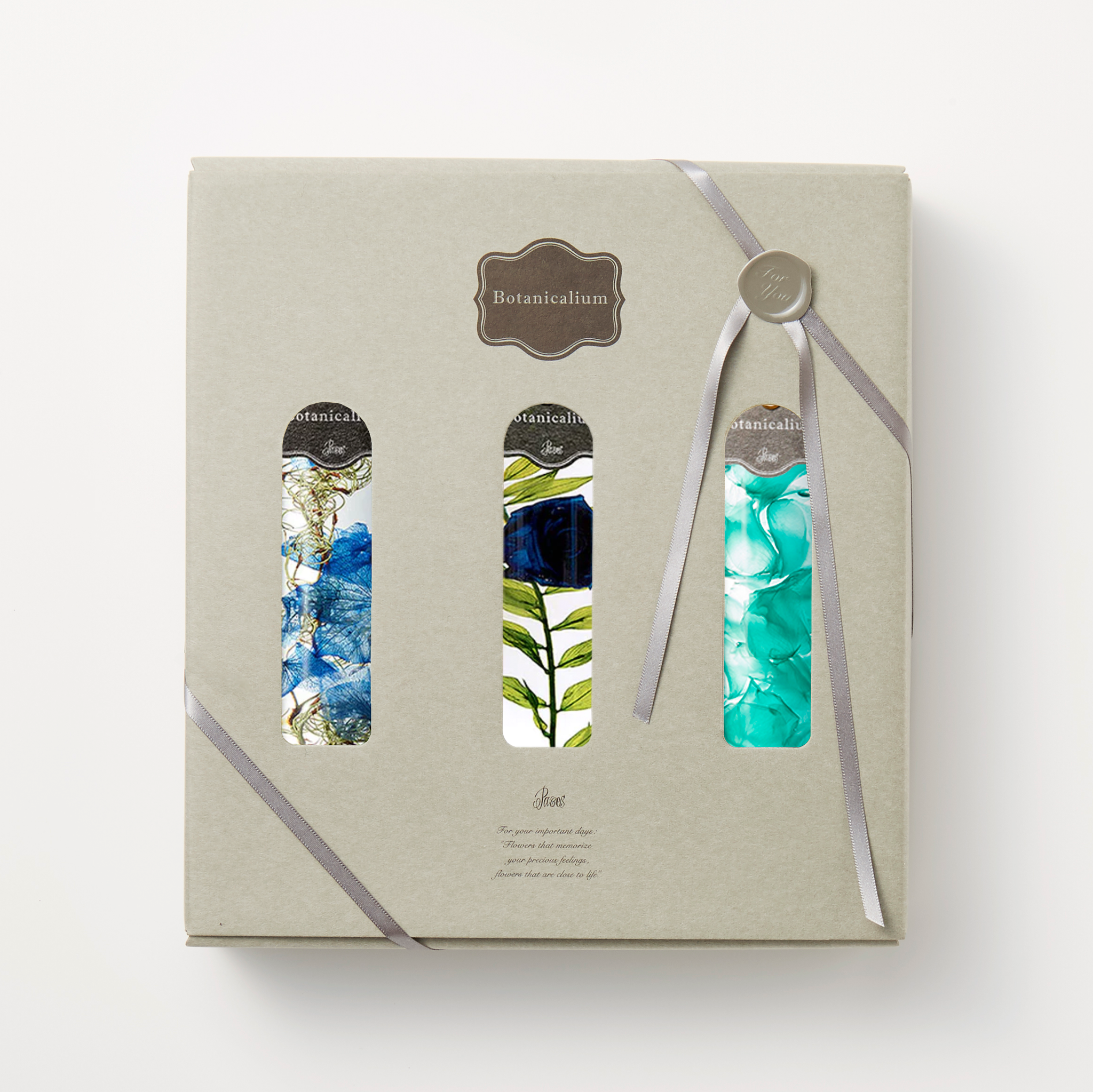 ボタニカリウムギフト3本セット（ブルー） – パコスフラワー