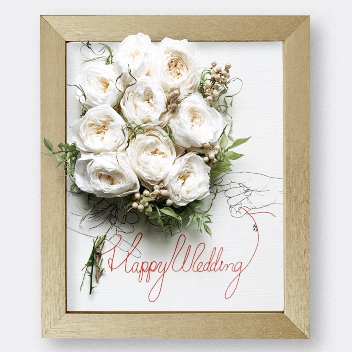 【本日限定セール❗️】Wedding Flowers 結婚式 ブーケ レターフラワー（HAPPY WEDDING / オールドローズホワイトブーケ