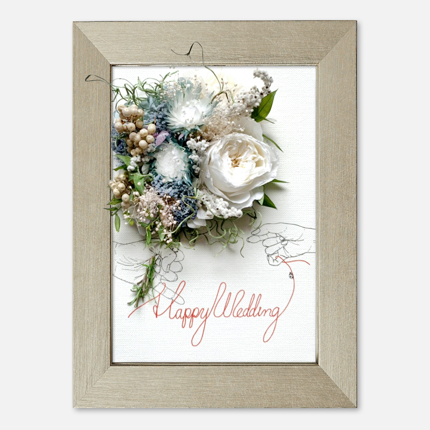 レターフラワー(HAPPY WEDDING / オールドローズホワイトブーケ レターフラワー(HAPPY WEDDING / オールドローズホワイトブーケ