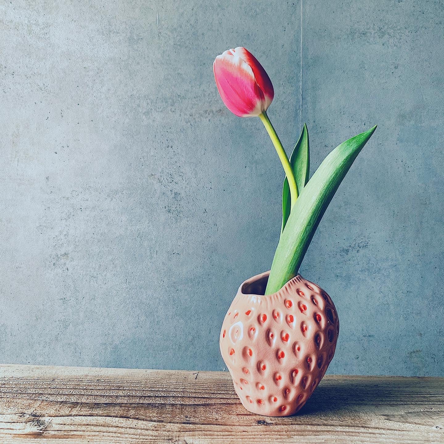 Strawberry vase S / Pink – パコスフラワー