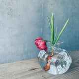 Pomegranated　inside glass vase  M