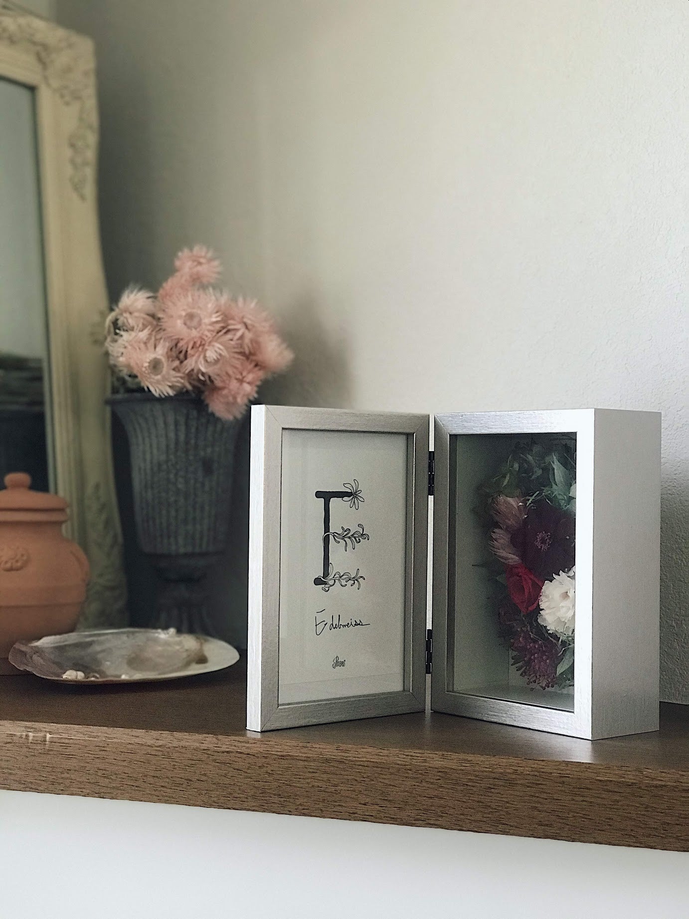 額縁 フレーム プランター♪イーゼル付 ワインレッド